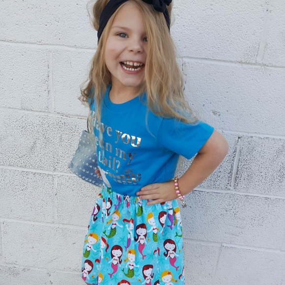 Handmade Girl's Mermaid Skirt - Picture 2 of 6